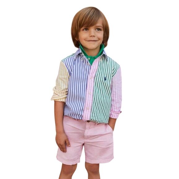 Polo Ralph Lauren Colorful Striped Poplin Button Down Shirt - Picture 1 of 3